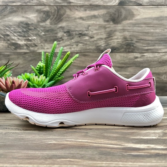 NIB Sperry 7 Sea 3-Eye Hydrophobic Sneaker Magenta Water Friendly Quick Drying - Picture 9 of 14